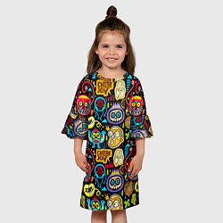 Платье клеш для девочки Choose joy, цвет: 3D-принт — фото 2