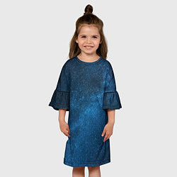 Платье клеш для девочки Космическая вселенная млечный путь, цвет: 3D-принт — фото 2