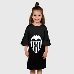 Платье клеш для девочки Valencia club sport fc, цвет: 3D-принт — фото 2