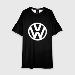 Платье клеш для девочки Volkswagen sport avto, цвет: 3D-принт
