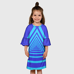 Платье клеш для девочки Трансформация треугольника, цвет: 3D-принт — фото 2