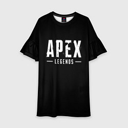 Платье клеш для девочки Apex legends logo, цвет: 3D-принт