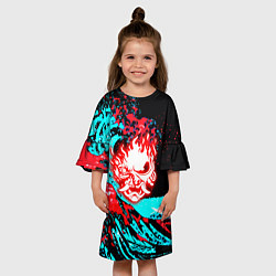 Платье клеш для девочки Samurai steel game, цвет: 3D-принт — фото 2