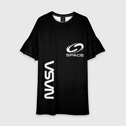 Детское платье Nasa space logo white