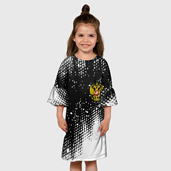 Платье клеш для девочки Герб Росси краски, цвет: 3D-принт — фото 2