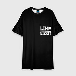 Платье клеш для девочки Lim Bizkit logo, цвет: 3D-принт