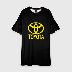 Платье клеш для девочки Toyota yellow, цвет: 3D-принт