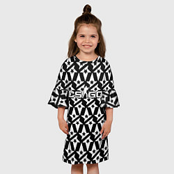 Платье клеш для девочки Контра астралис лого, цвет: 3D-принт — фото 2