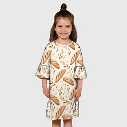 Платье клеш для девочки Паттерн багет, цвет: 3D-принт — фото 2