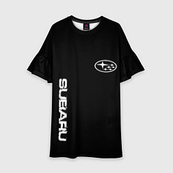 Детское платье Subaru logo white