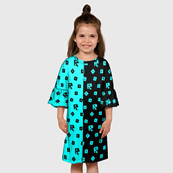 Платье клеш для девочки Roblox mobile game pattern, цвет: 3D-принт — фото 2
