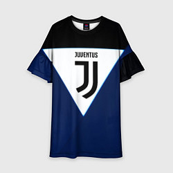 Платье клеш для девочки Juventus sport geometry color, цвет: 3D-принт