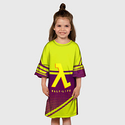 Платье клеш для девочки Half life geometry valve logo, цвет: 3D-принт — фото 2