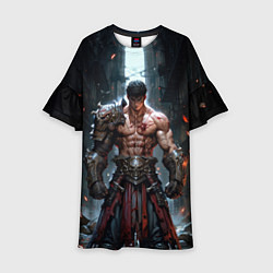 Платье клеш для девочки Мощный гладиатор, цвет: 3D-принт