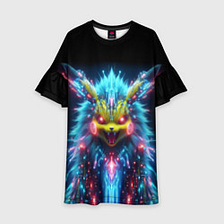 Платье клеш для девочки Terrible Pikachu - nightmare, цвет: 3D-принт