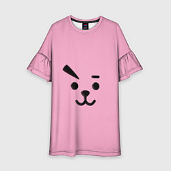 Платье клеш для девочки BT21 Cooky, цвет: 3D-принт