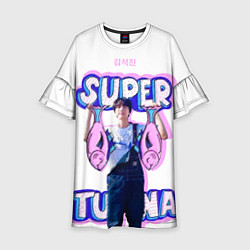 Платье клеш для девочки BTS Super Tuna, цвет: 3D-принт