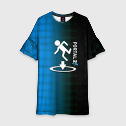 Платье клеш для девочки Portal pattern geometry, цвет: 3D-принт