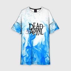 Платье клеш для девочки Dead by april fire blue, цвет: 3D-принт