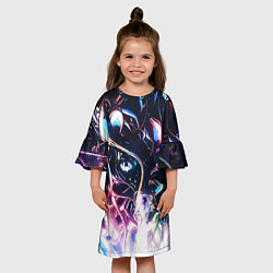 Платье клеш для девочки Фрактальный узор текстура, цвет: 3D-принт — фото 2