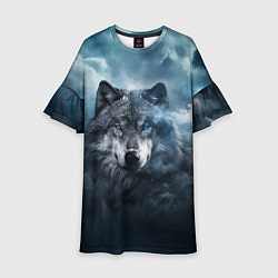 Детское платье Волк ночью под луной