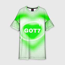 Платье клеш для девочки Got7 сердце, цвет: 3D-принт
