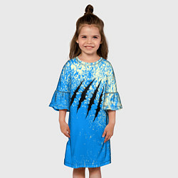 Платье клеш для девочки Гранж - порезы монстра, цвет: 3D-принт — фото 2