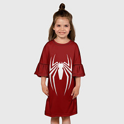 Платье клеш для девочки SpiderMan - logo, цвет: 3D-принт — фото 2