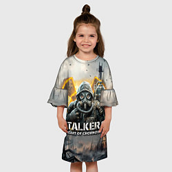 Платье клеш для девочки S t a l k e r Heart of Chornobyl, цвет: 3D-принт — фото 2