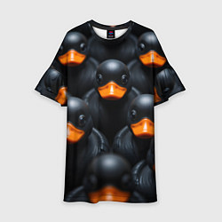 Детское платье Черные уточки