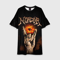 Платье клеш для девочки Рок Мордор, цвет: 3D-принт