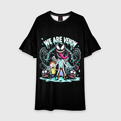 Платье клеш для девочки We are Venom - meme, цвет: 3D-принт