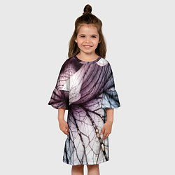Платье клеш для девочки Раскрытый цветок, цвет: 3D-принт — фото 2