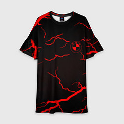 Платье клеш для девочки BMW storm red color, цвет: 3D-принт