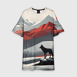 Детское платье Лиса и красные горы