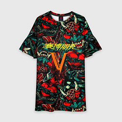 Платье клеш для девочки God of War битва огня, цвет: 3D-принт