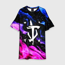 Детское платье Doom flame neon