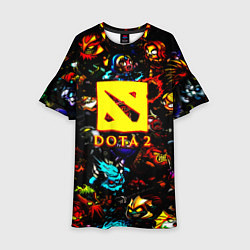 Платье клеш для девочки Dota2 персонажи, цвет: 3D-принт