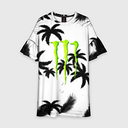 Детское платье Monster energy пальмы