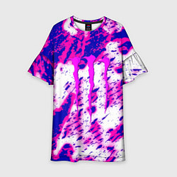 Детское платье Monster energy краски гранж