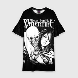 Платье клеш для девочки Bullet for my valentine black, цвет: 3D-принт
