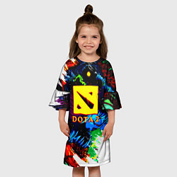 Платье клеш для девочки Dota monster, цвет: 3D-принт — фото 2