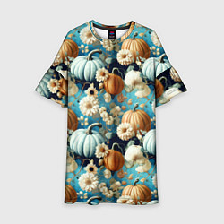 Платье клеш для девочки Маленькие тыковки, цвет: 3D-принт