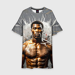 Платье клеш для девочки Мухаммед Али на сером, цвет: 3D-принт