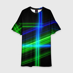 Детское платье Color blue black green