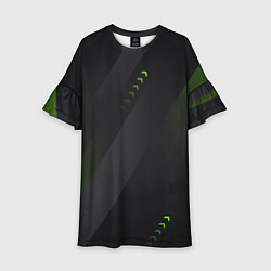 Детское платье Color black green