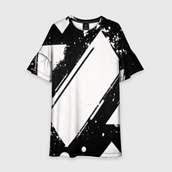 Платье клеш для девочки Color black white, цвет: 3D-принт