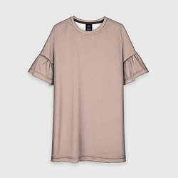 Платье клеш для девочки Светлый оттенок цвета года 2025 от Пантон, цвет: 3D-принт