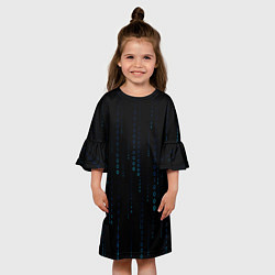 Платье клеш для девочки Color black blue, цвет: 3D-принт — фото 2