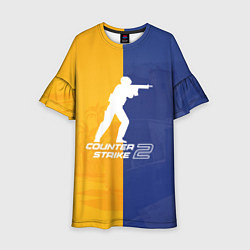 Платье клеш для девочки Cs 2, цвет: 3D-принт